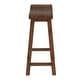 preview thumbnail 4 of 4, Saddle Design Wooden Counter Stool with Grain Details - 24.25 H x 17.75 W x 10 L Inches