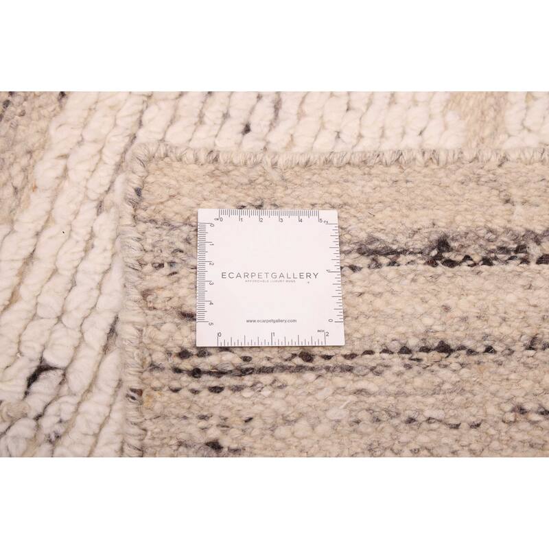 ECARPETGALLERY Hand-knotted Looma Beige, Cream Wool Rug - 8'2 x 10'1