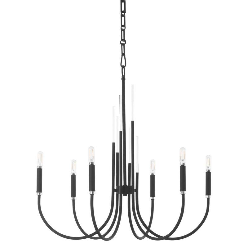 Quorum International 6223-6 Summit 6 Light 28" Wide Empire Chandelier - Textured Black