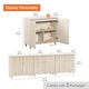 preview thumbnail 47 of 50, Buffet Cabinet with 3 Compartments for Dining Room, 32.4"H Sideboard
