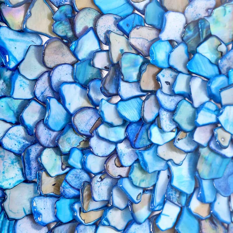 American Art Decor 2-Piece Coastal Seashell & Sea Glass Shadowbox Framed Wall Art Set