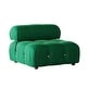 preview thumbnail 9 of 21, Armless Single Sofa Velvet Living Room Chair Green
