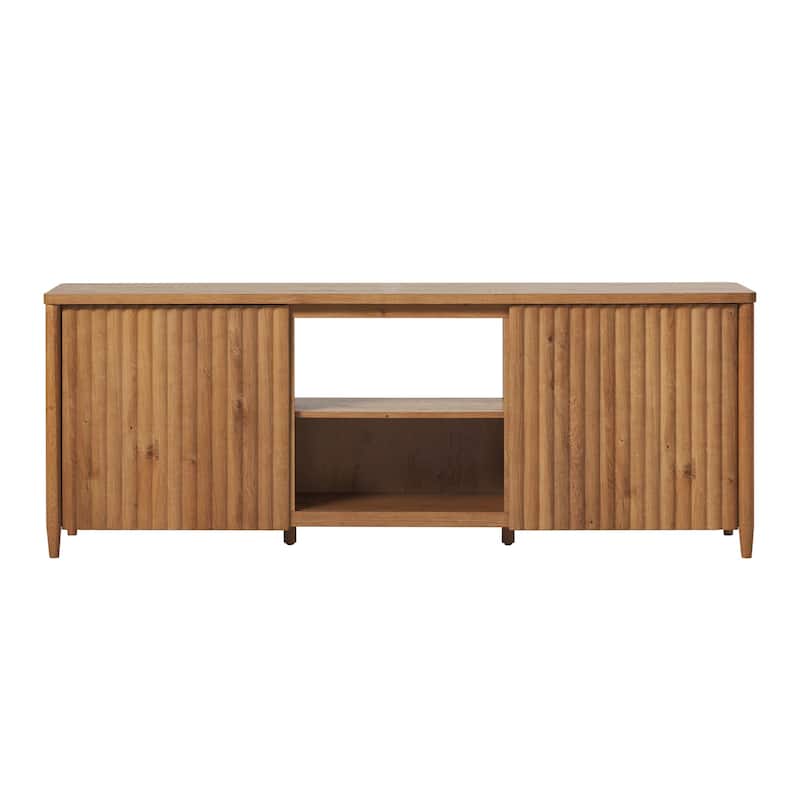 Middlebrook Scandinavian Reeded 70-inch TV Stand with Open Storage