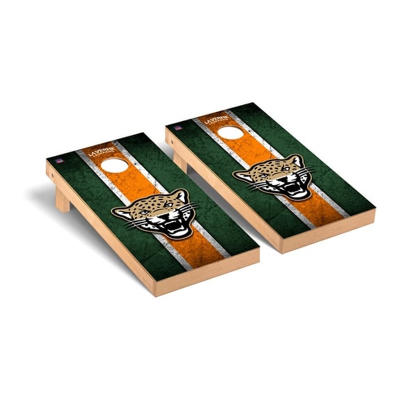 slide 2 of 5, LaVerne Leopards Vintage Cornhole Board Set