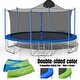 preview thumbnail 8 of 7, Trampoline with Basketball Hoop, Outdoor Trampolines w/Ladder and Safety Enclosure Net