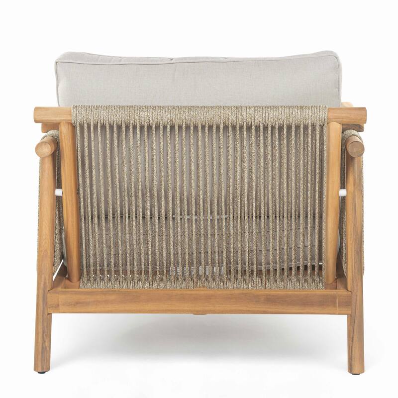 Christopher Knight Home - Sumbawa Outdoor Club Chair with Stylish Rope Design Set of 2