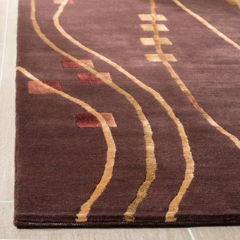 SAFAVIEH Couture Hand-knotted Tibetan Caris Modern Wool Rug