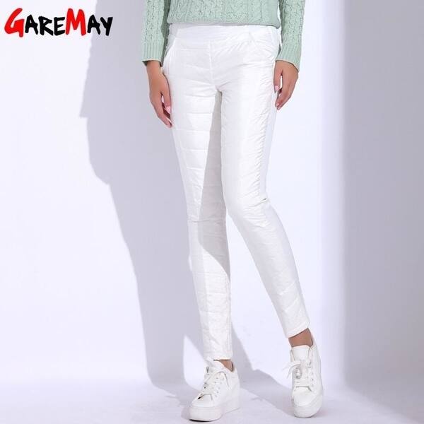 Shop Winter Pants Women High Waist White Pants For Women 2017 Warm