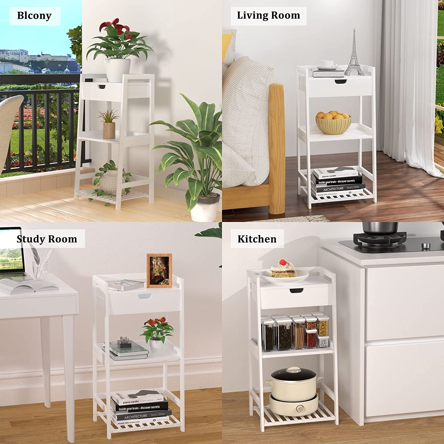 White and sale bamboo ladder shelf