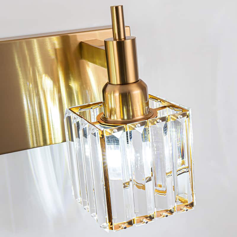 2/3/4-Light Modern Bathroom Crystal Vanity Light Wall Sconces