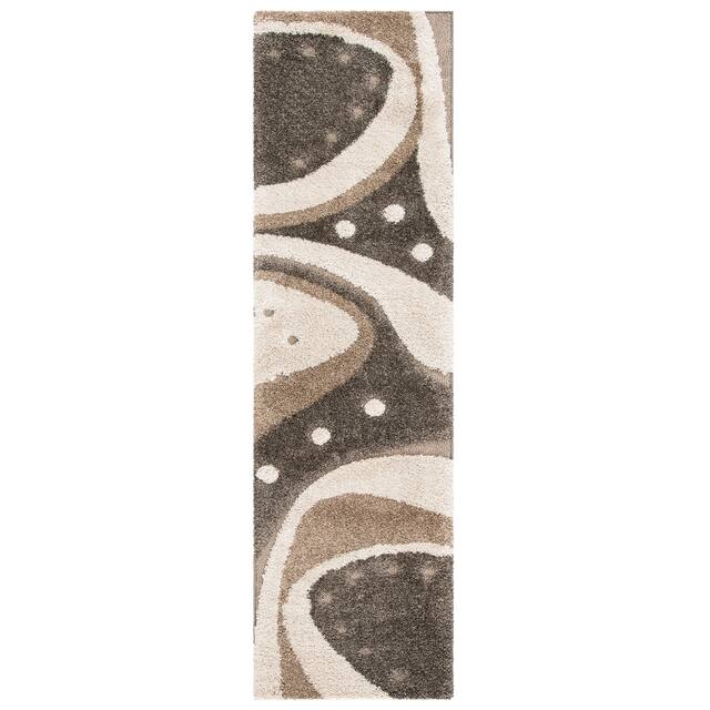SAFAVIEH Florida Shag Riet Abstract 1.2-inch Thick Rug
