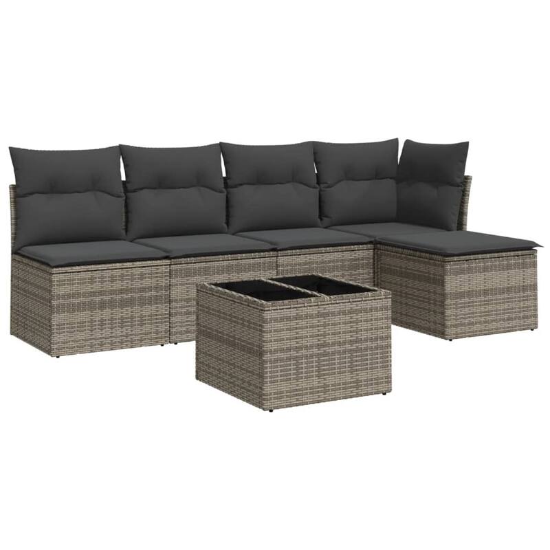 vidaXL Garden Sofa Set Grey - 21.7 x 21.7 x 14.6