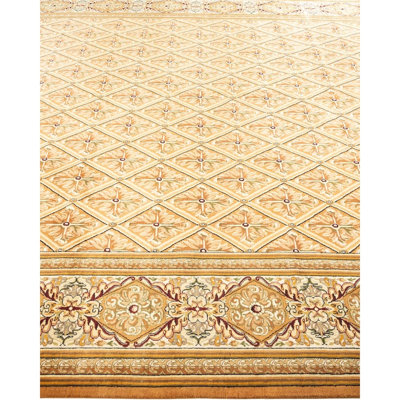 Overton Handknotted Wool Traditional Oriental Brown Area Rug - 8' x 10'