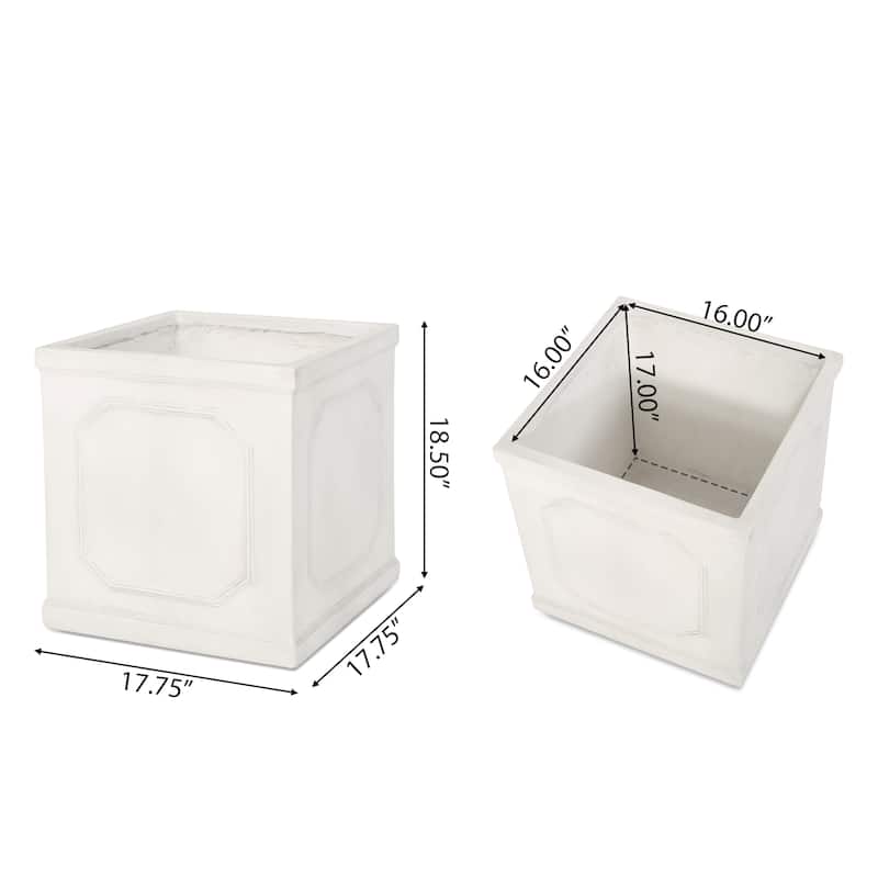Burgos Outdoor Cast Stone Outdoor Planter by Christopher Knight Home