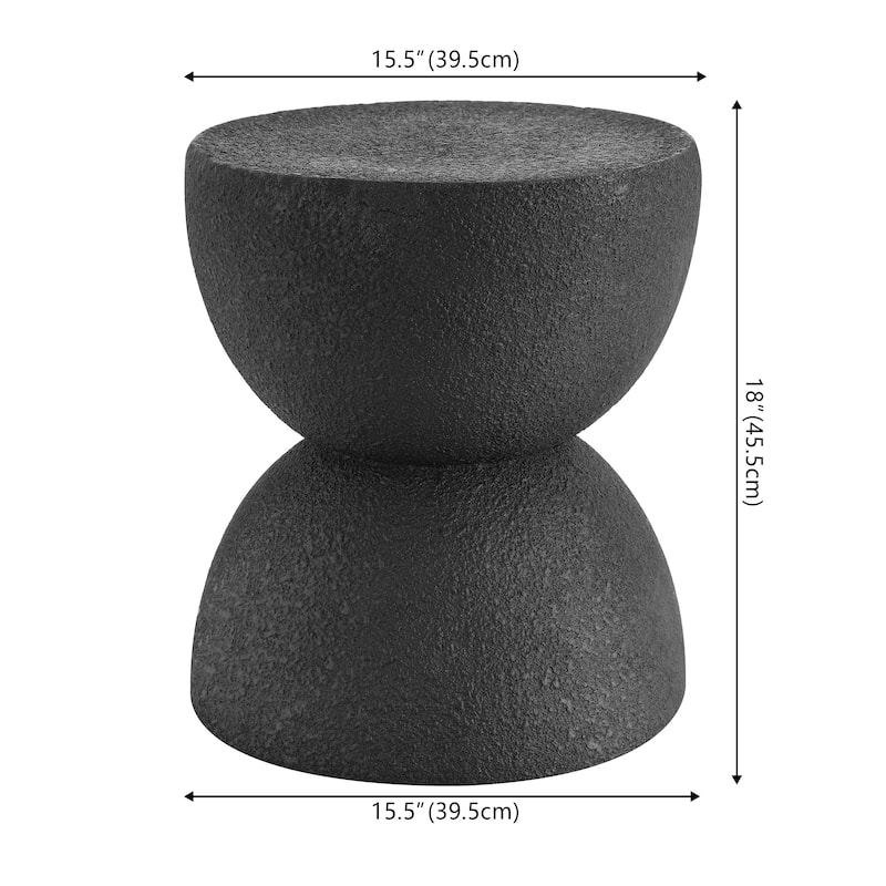 Louisa 18" Mid-Century Modern Drum Accent Table , by JONATHAN Y