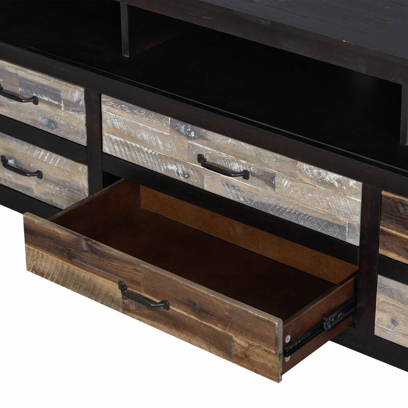 Retro Distressed Wooden TV Stand for up to 65" TVs