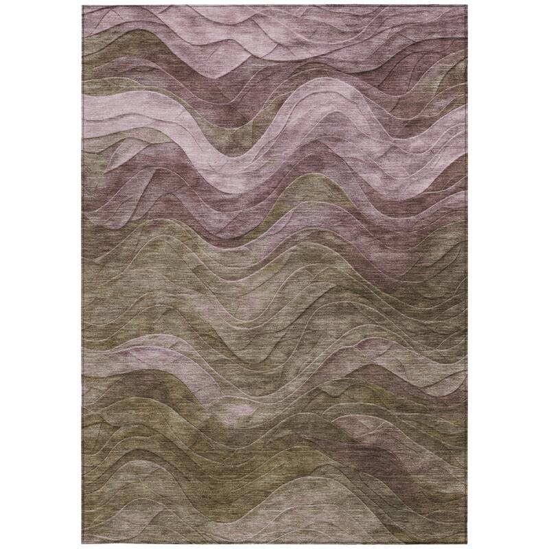 HomeRoots Abstract Transitional Rectangle Outdoor Rug