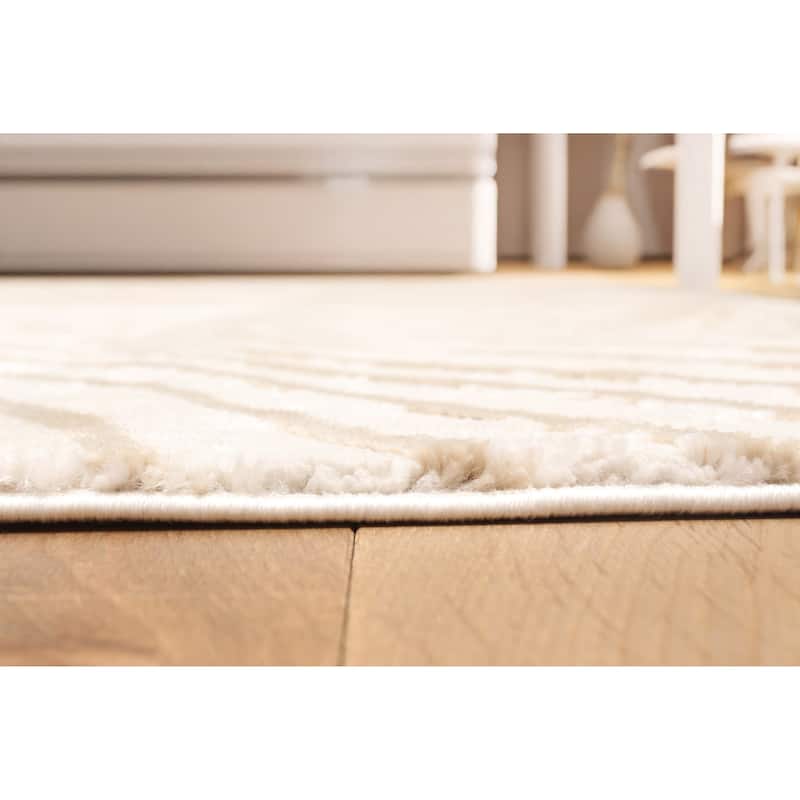 ECARPETGALLERY Machine Made Sienna Ivory Area Rug