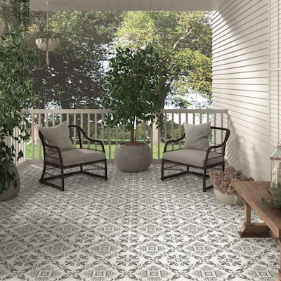 Roman Road 8x8 Matte Porcelain Encaustic Tile - Floor, Wall, Backsplash