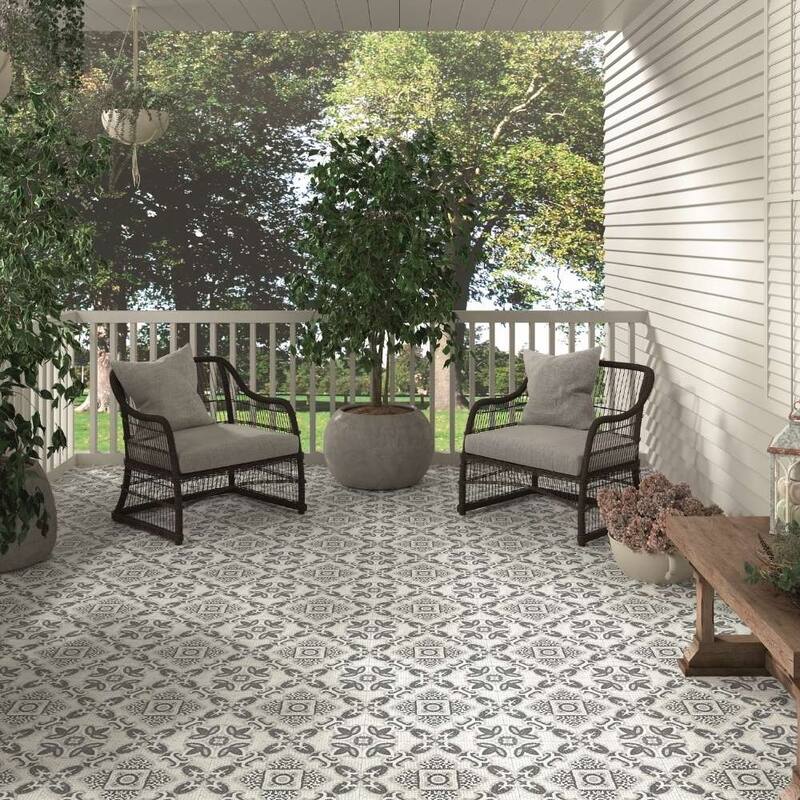Roman Road 8x8 Matte Porcelain Encaustic Tile - Floor & Wall