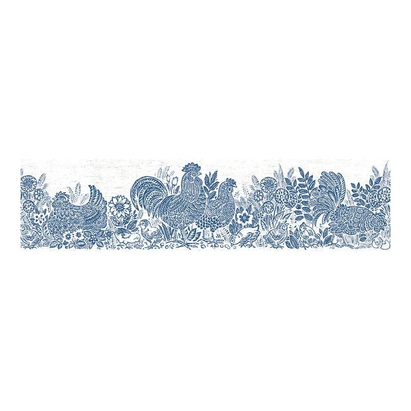 Chesapeake Parton Blue Chicken Border - 6 x 180 x 0.025