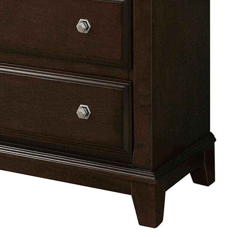 Roomy Transitional Style Wooden Chest, Brown Cherry