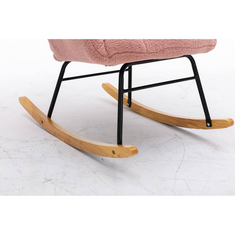 31.5" High Back Buttons Tufted Rocking Chair