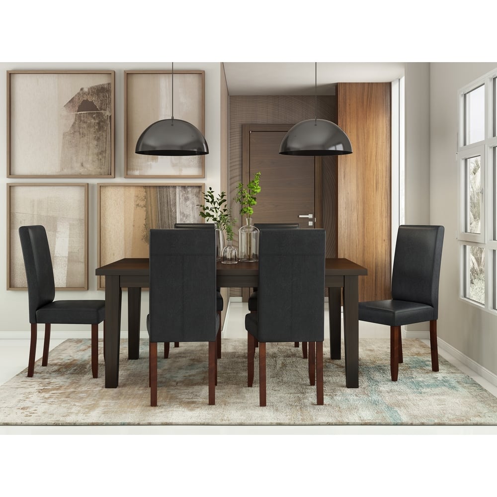 WYNDENHALL Normandy Transitional Parson Dining Chair (Set of 2) - 18.1"w x 18.5" d x 39.4" h