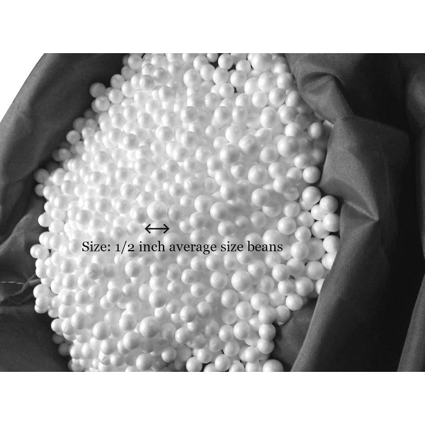 Posh Creations Foam Filling Bean Bag Refill, 100 L - 2 pk, Cool White