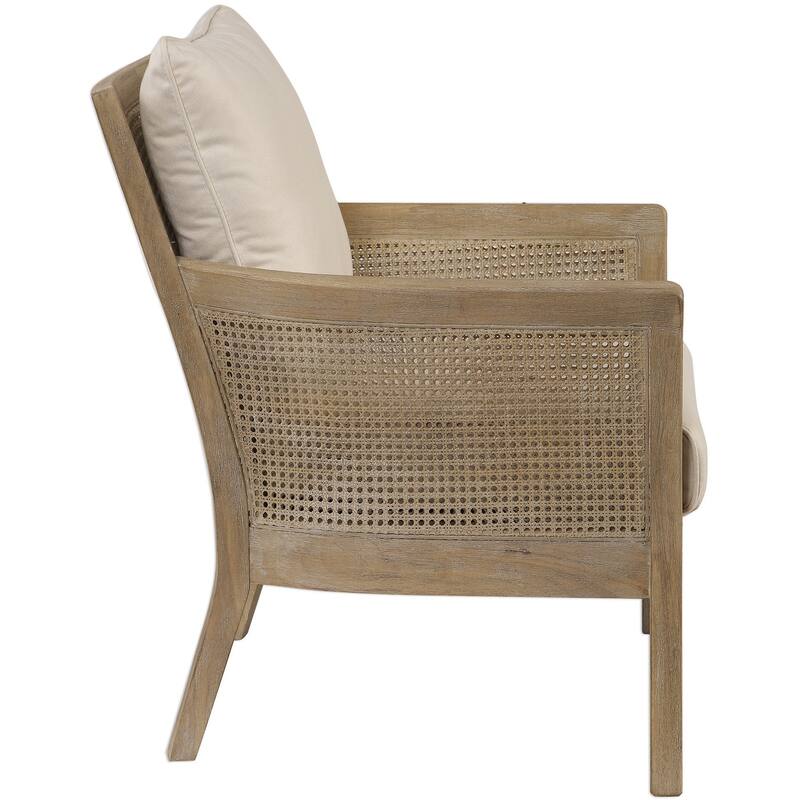 Uttermost Encore 28-3/4" Wide Rubber Wood Framed Dual Arm Accent Chair