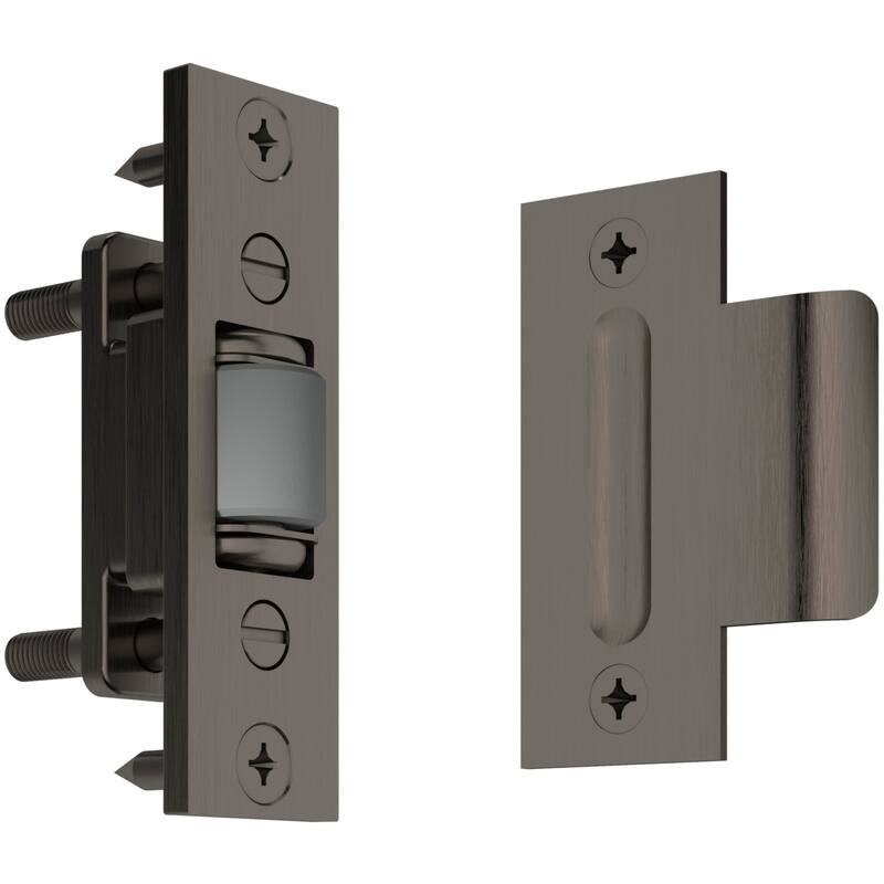 Baldwin Solid Brass Heavy Duty Roller Latch with T Strike - Lifetime Graphite Nickel