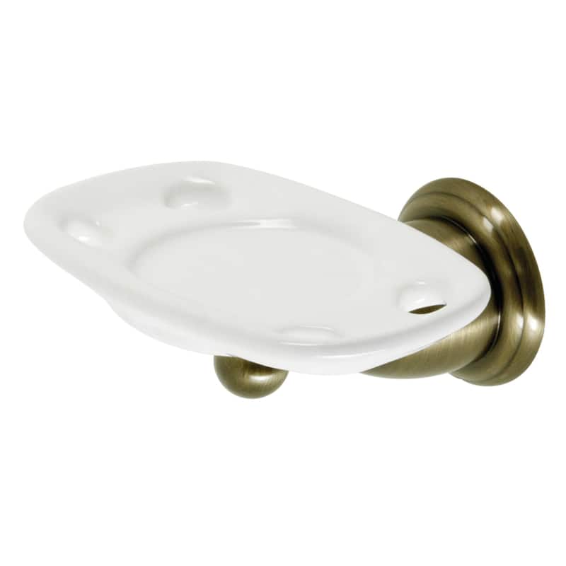 Heritage Toothbrush and Tumbler Holder - Antique Brass