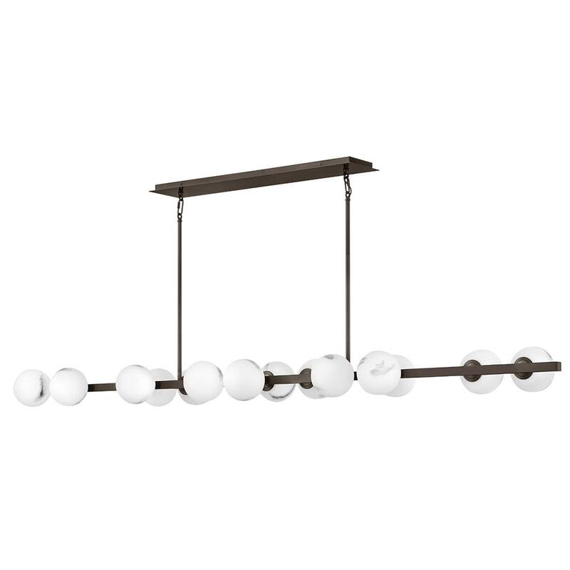 Fredrick Ramond FR41909 Selene 14 Light 74" Wide Linear Chandelier