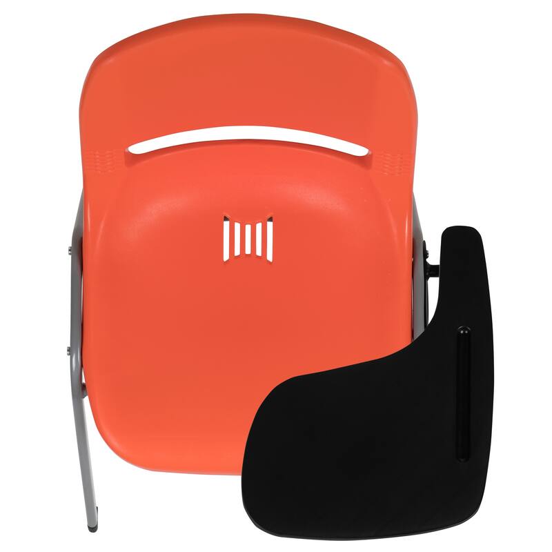 5 Pack Ergonomic Shell Chair with Left Handed Flip-Up Tablet Arm