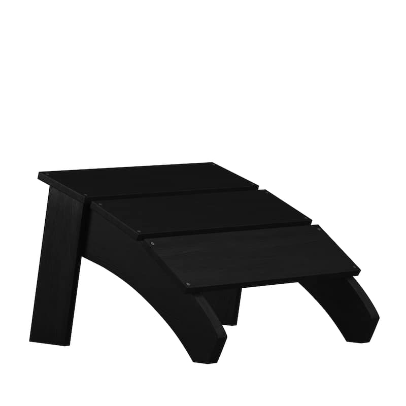 Indoor/Outdoor Poly Resin Adirondack Style Ottoman - 20.5"D x 19.5"W x 13.5"H