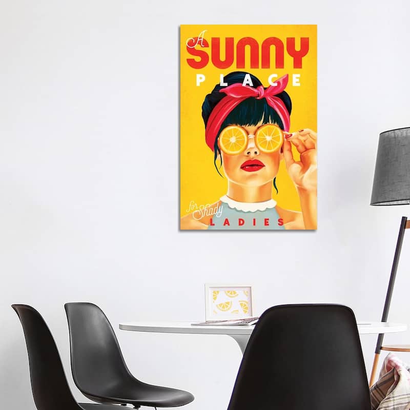 iCanvas "Sunny Shady Lady" by The Whiskey Ginger Canvas Print - 40x26x1.5