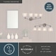 preview thumbnail 4 of 10, Bellwood Traditional Bathroom Vanity Wall Lighting Fixture, Glass Shade, Dimmable, LED Compatible, Over the Mirror Mount