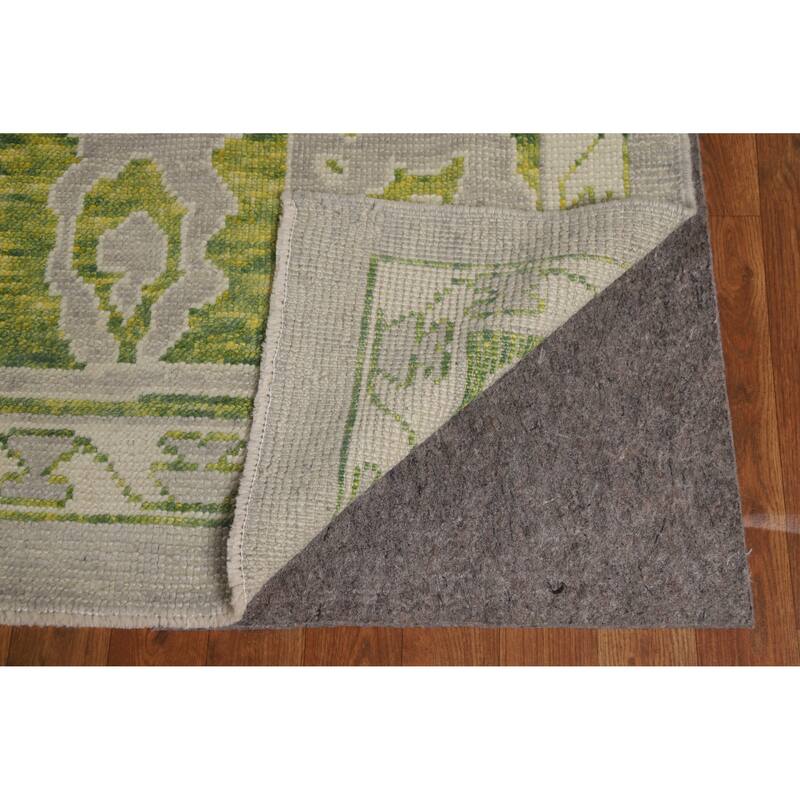 Hand Knotted Oriental 100% Wool Carpet Transitional All-Over Greys & Charcoal Oushak Area Rug - 13' 8'' X 9' 4''