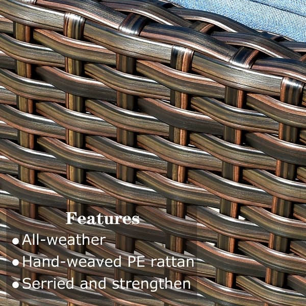 Shop Black Friday Deals On Ovios Patio Furniture Outdoor High Back Wicker Patio Furniture Set Overstock 29072166