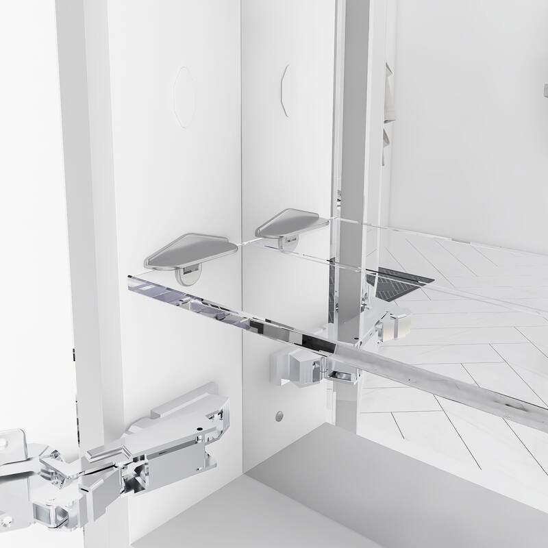 Rectangular Aluminum Medicine Cabinet with Mirror