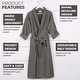 preview thumbnail 3 of 56, Superior Waffle Weave Cotton Soft Oversized Unisex Adult Bath Robe