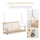preview thumbnail 11 of 15, Outsunny 2-Seater Hanging Porch Swing Outdoor Patio Swing Chair Seat with Slatted Build and Chains
