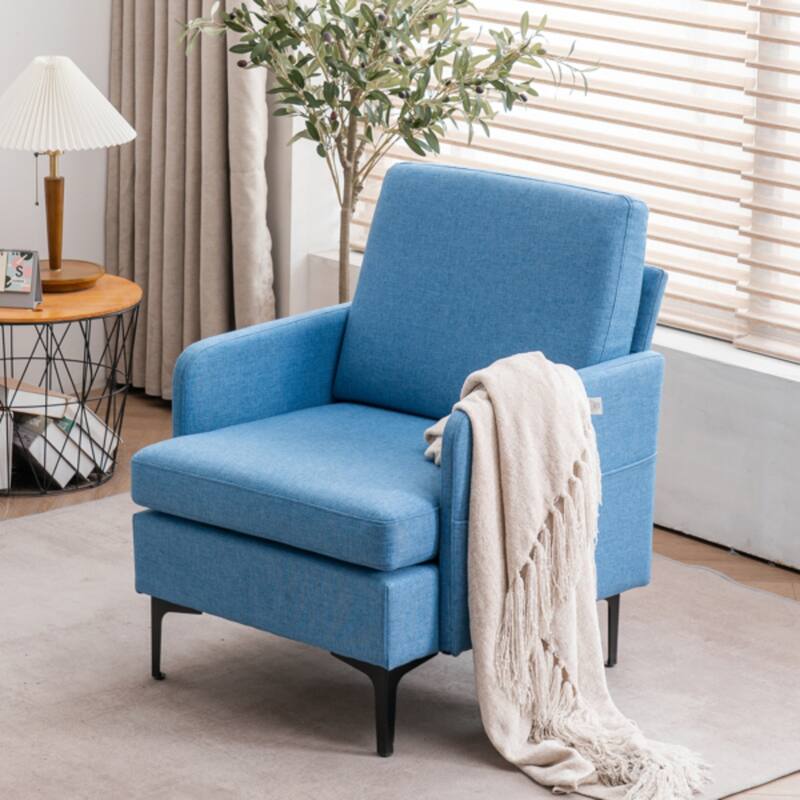 Lounge Chair Stylish and Comfortable Single Sofa Accent Chair for Living Room or Bedroom - 31.1” x 26.77” x 34.65” (L x W x H)