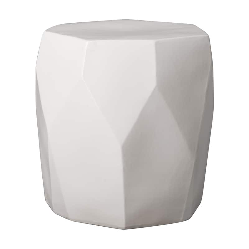 Facet Stool - Ceramic - White - Medium