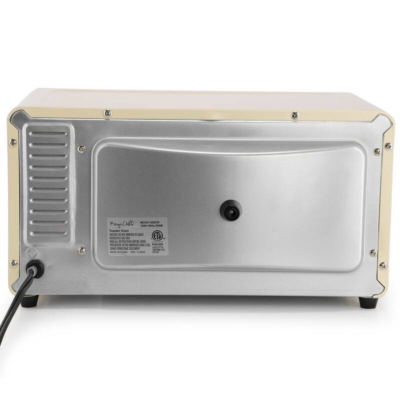 Counter Top Compact 9L Electric Toaster Oven with Rack in Cream