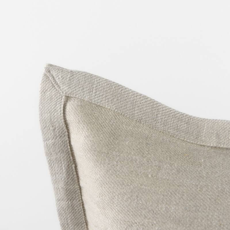 Cream Bordered Pillow Cover