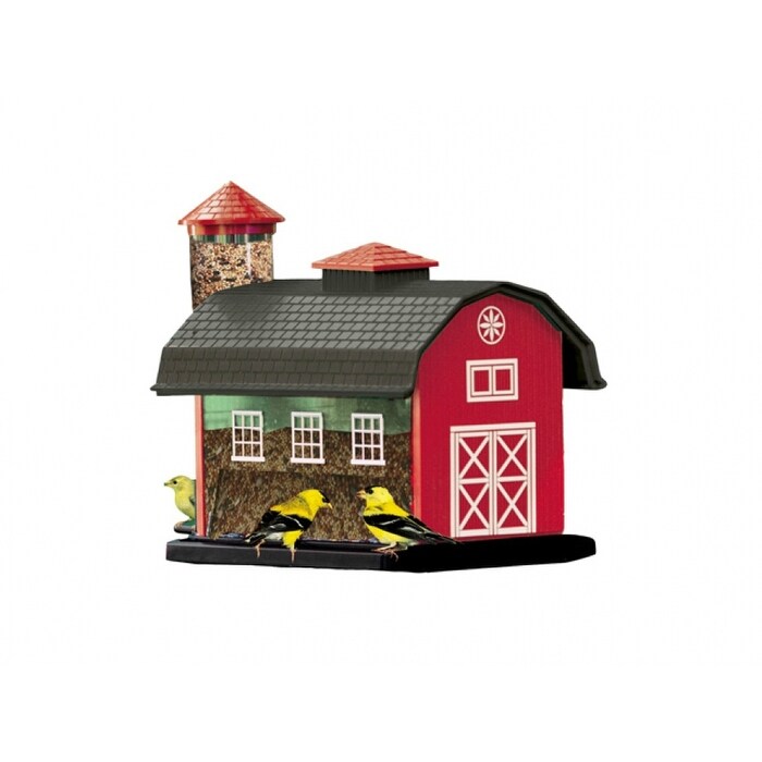 Shop Audubon 6290 Red Barn Combo Bird Feeder 7 Lb Free Shipping