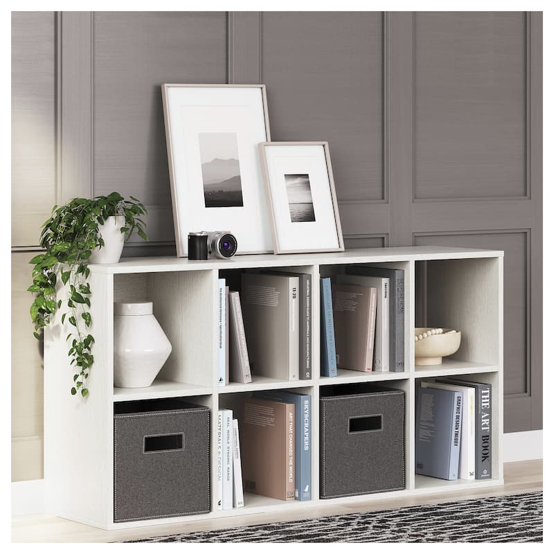 Ashley Furniture Aprilyn White 8 Cube Organizer - 24"W x 12"D x 47"H