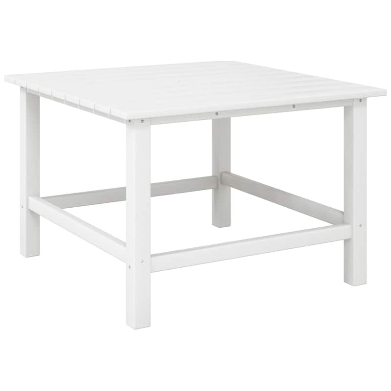 Polytrends Laguna Kids Outdoor 31" Square Poly Dining Table - White