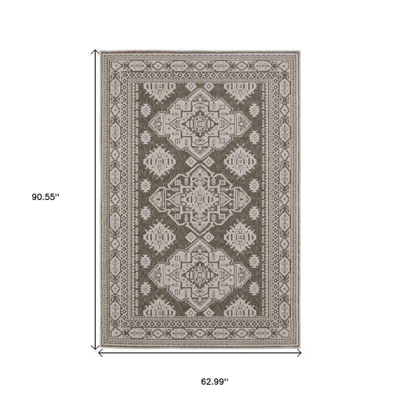 HomeRootsMedallion Traditional Rectangle Area Rug